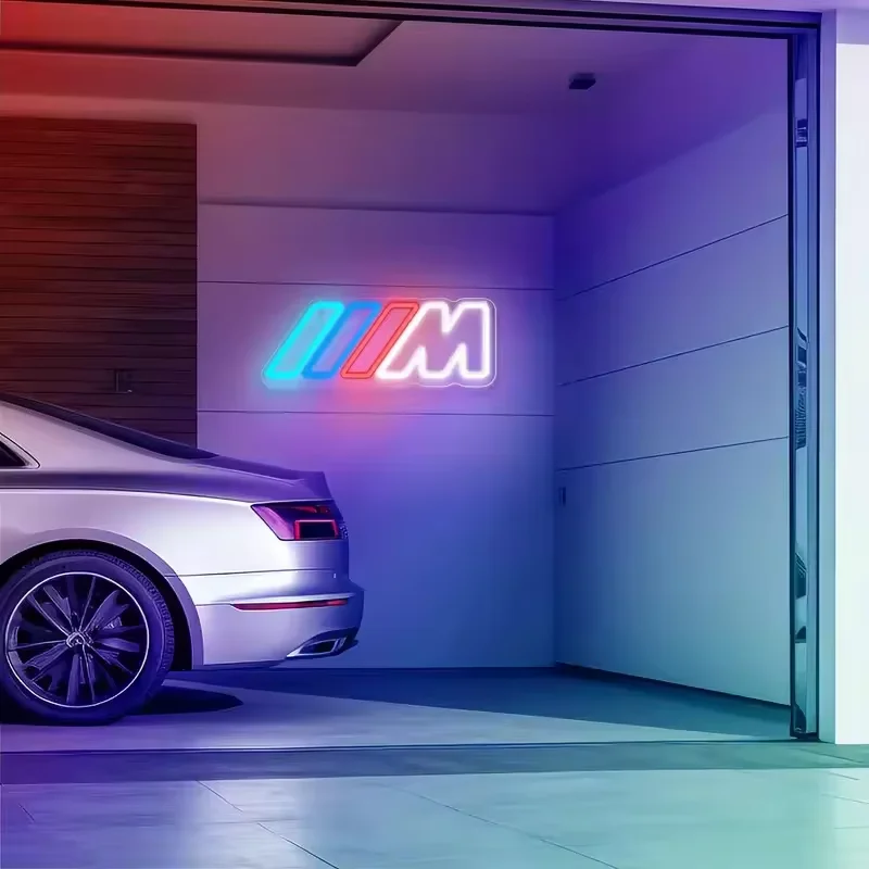 IIIM Car LED Light Neon Signs 5V USB Powered with Adjustable Brightness IP65 Rated for Garage Wall Decor