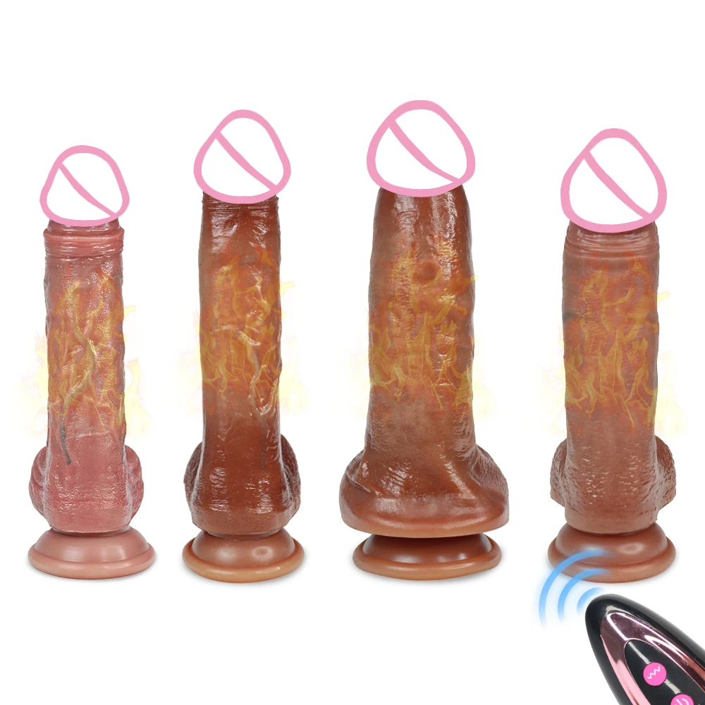 S-HANDE thrusting Liquid Silicone Heating huge dildos Silicone realistic big dildos para mujer vibrator for women men 12 inch