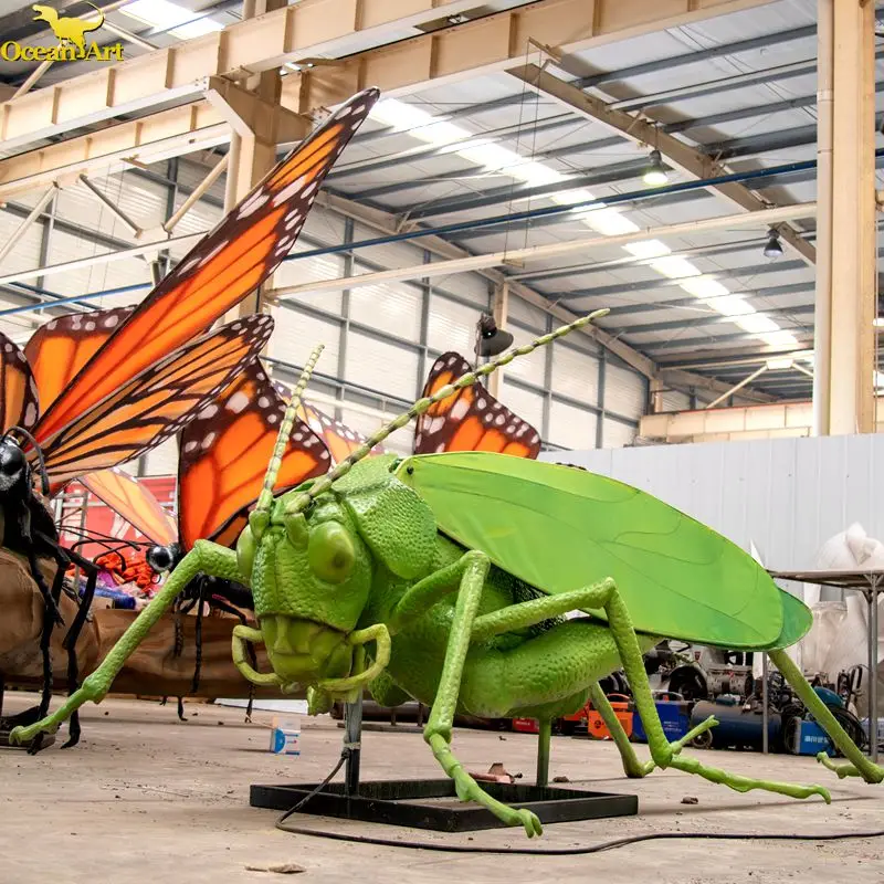 Customize large size animatronic insect butterfly model for amusement park