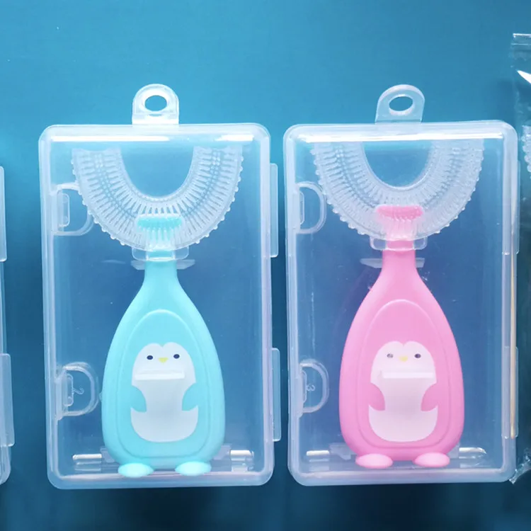 Baby Mouth Cleaning Silicone Brush U-shaped Baby Toothbrush