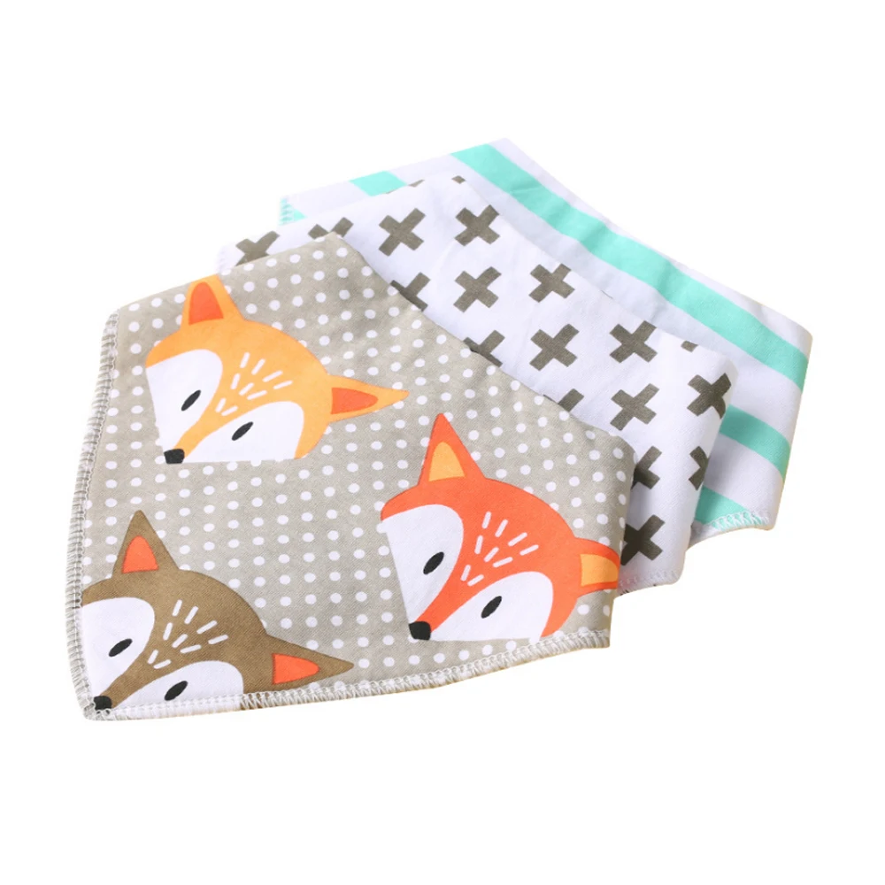 
Good Quality 100% Organic Cotton Triangle Drool Bib Baby Bandana Bibs 