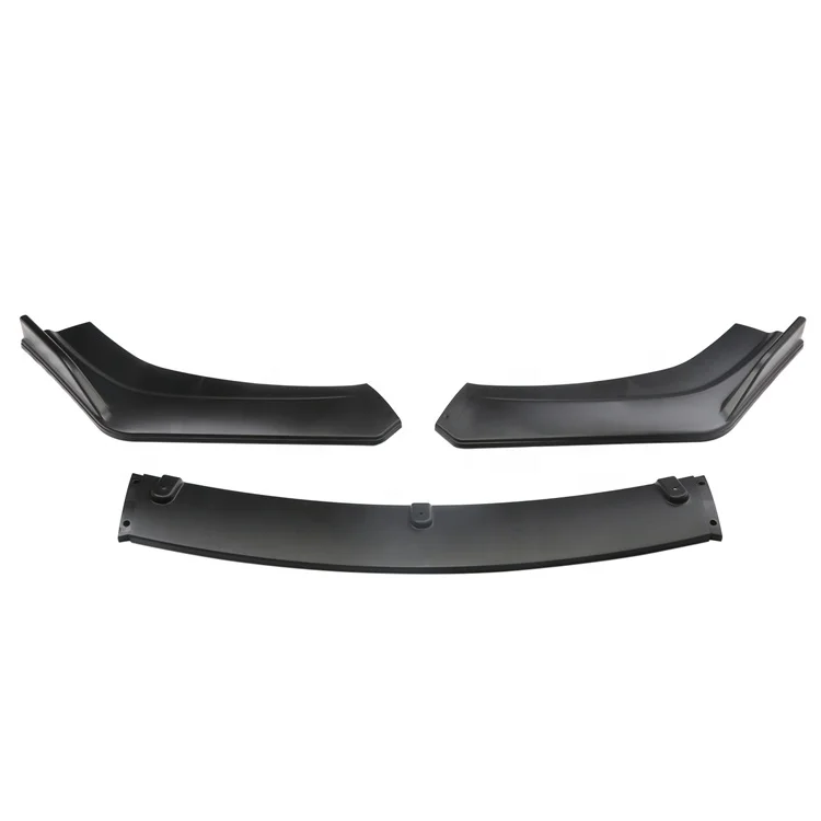 DTOUCH  3PCS  Universal Car Front Bumper Lip Body Kit Matt Black Universal Front Bumper Lip For Sedan Coupe Cars Exterior part