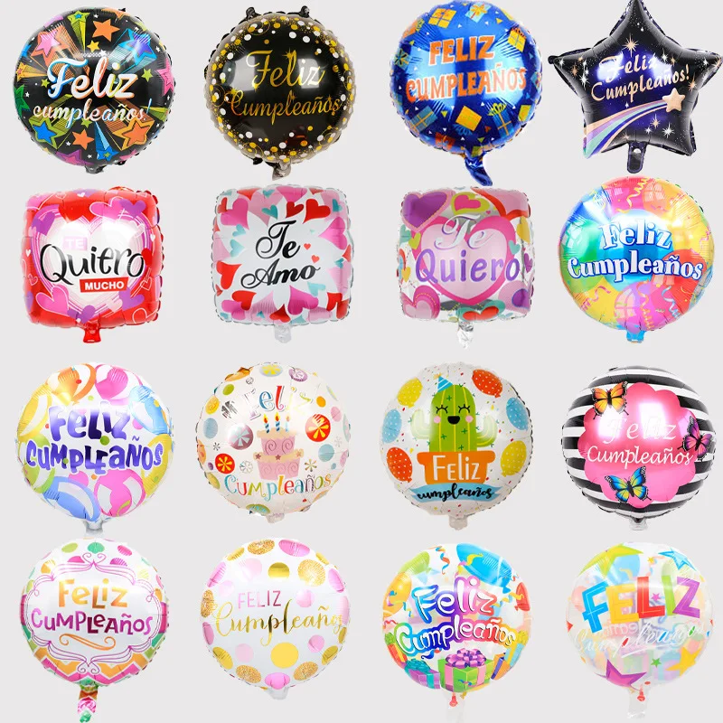Фольгированные воздушные шары 18 дюймов с испанским фелизом/день