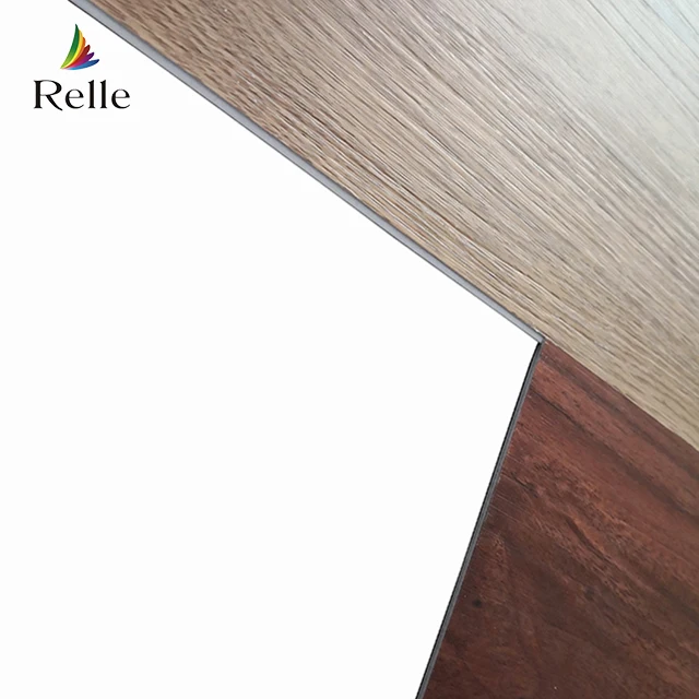 Relle home decoration anti-scratch embossed texture wood click lock spc vinyl plank flooring tiles for hotel