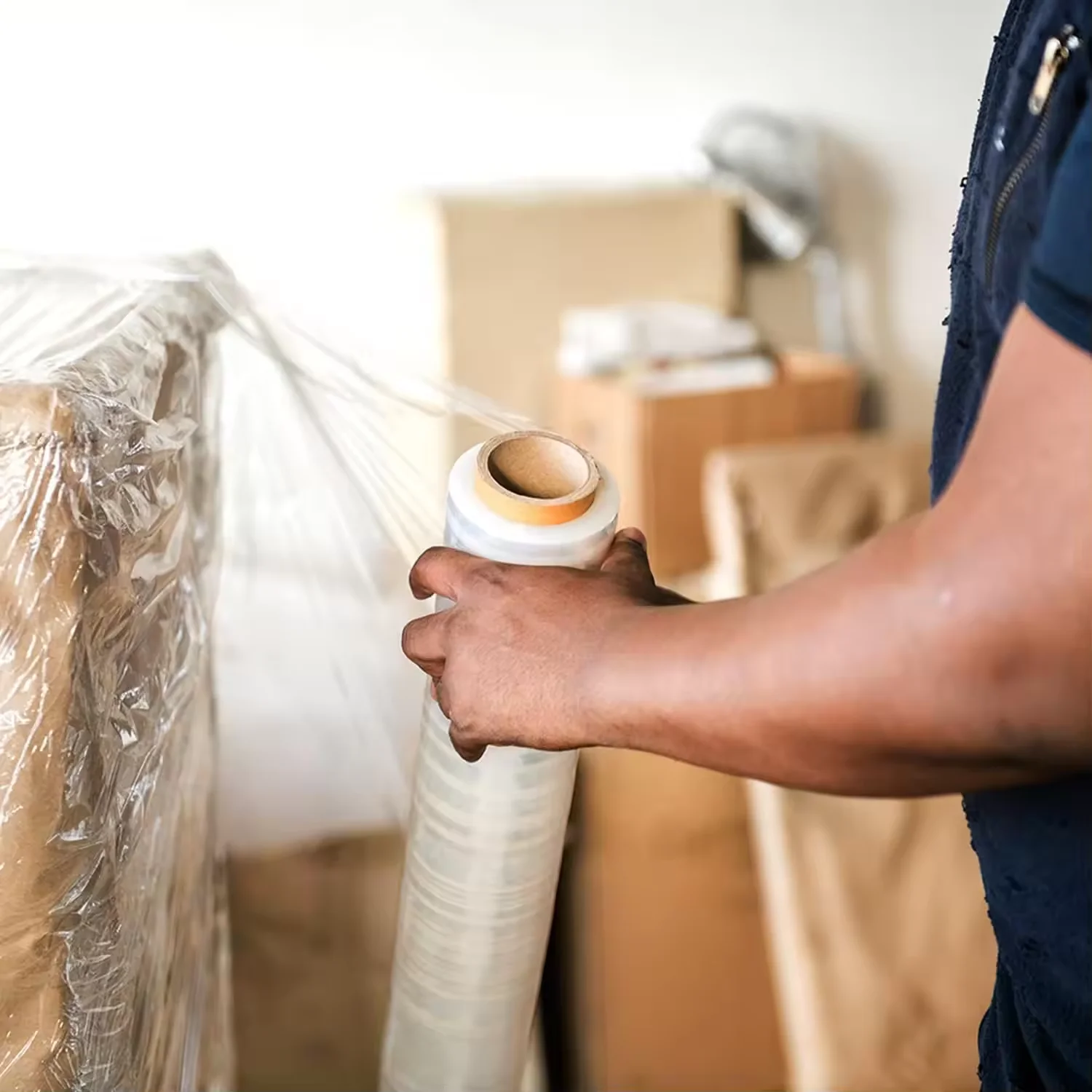 Hand Stretch Film 18 inch Plastic Film Polyethylene Cast Thick Plastic Packaging Package Customized Soft Transparent Pe Film