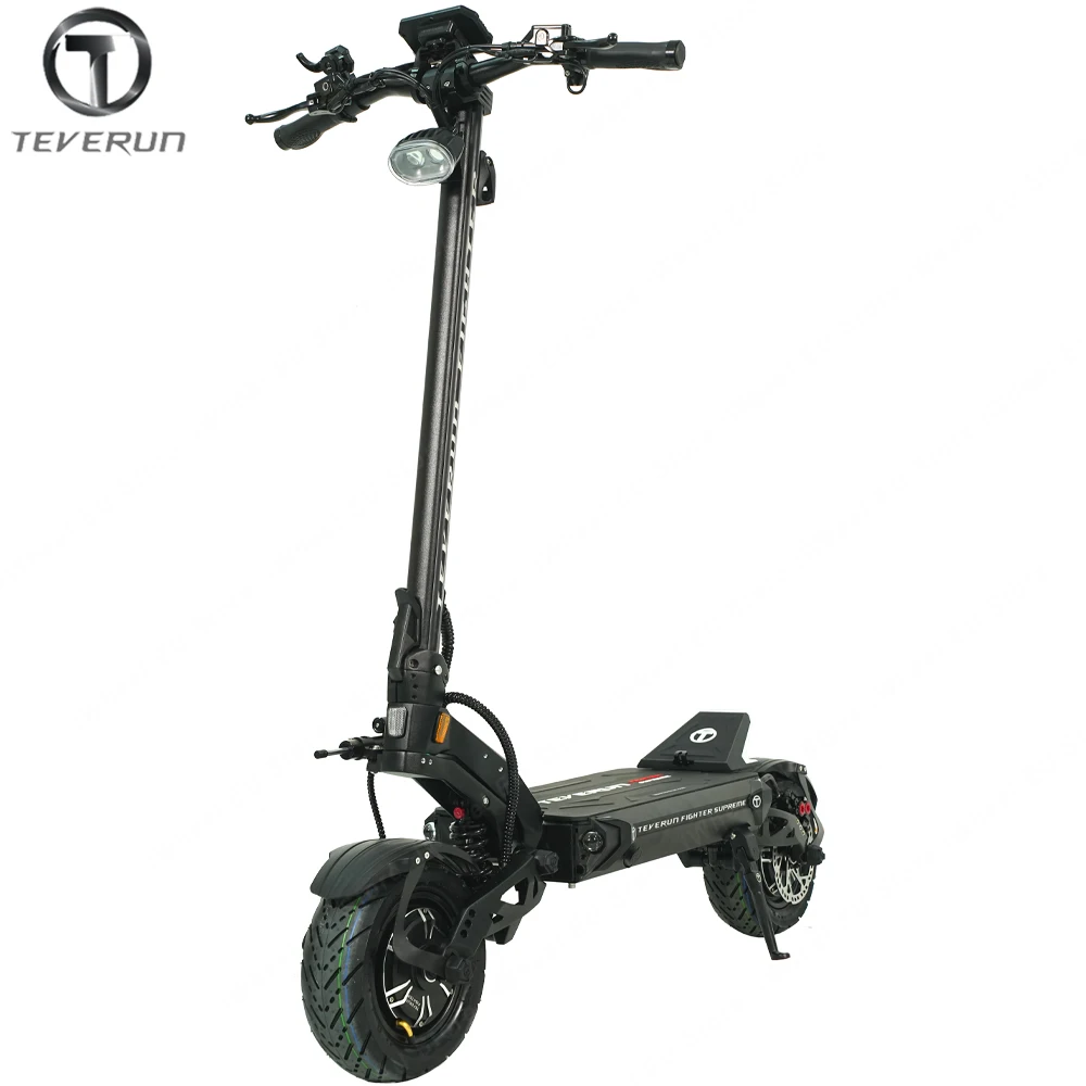 2024 Teverun Fighter Supreme Ultra 72V 60Ah SK Battery Dual Motor 8000W Top Speed 105km/h 11inch Tubeless Tire Teverun Scooter