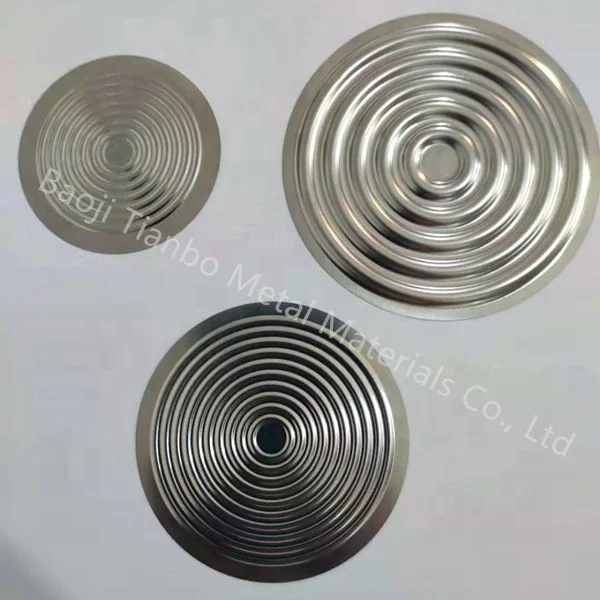 high purity tantalum corrugated metal diaphragm 0.08mm 0.05mm thickness free sample manufacturer baoji tianbo metal company