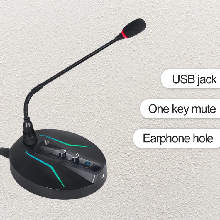 Супер чистый звук Качество Usb гусиная шея микрофон конференц-Запись компьютер игровой Голосовой чат