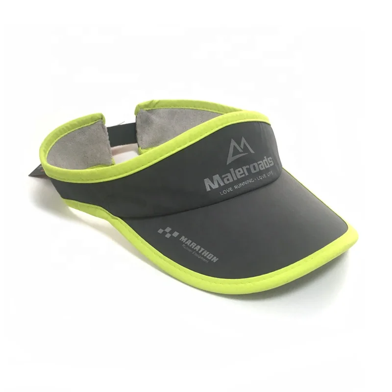 Factory product smooth polyester visor hat, printing logo visor cap