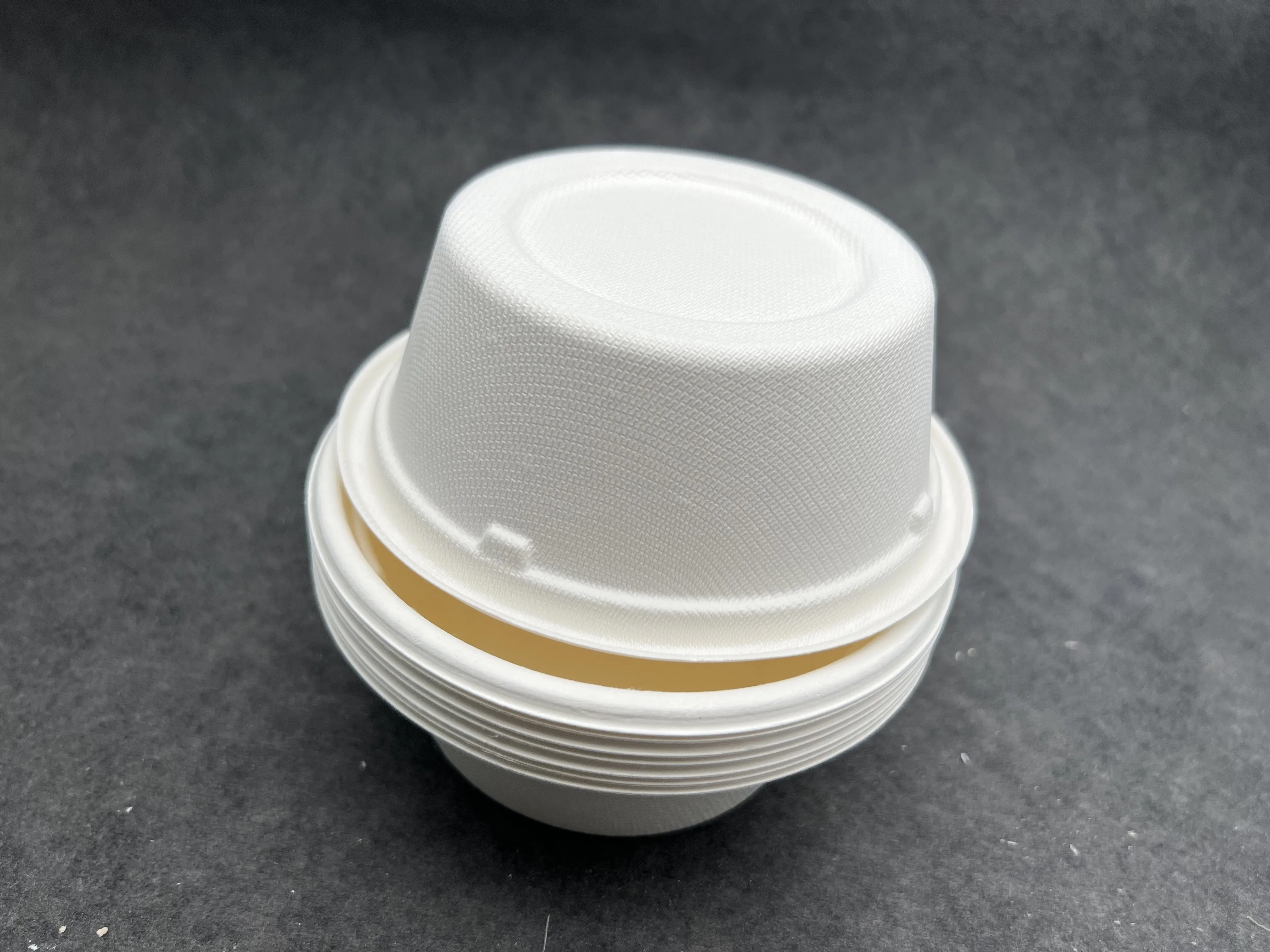 9/12 / 18/ 32 oz 100% Biodegradable Microwave Round sugarcane bagasse fiber pulp paper bowl soup/salad bowl with lid