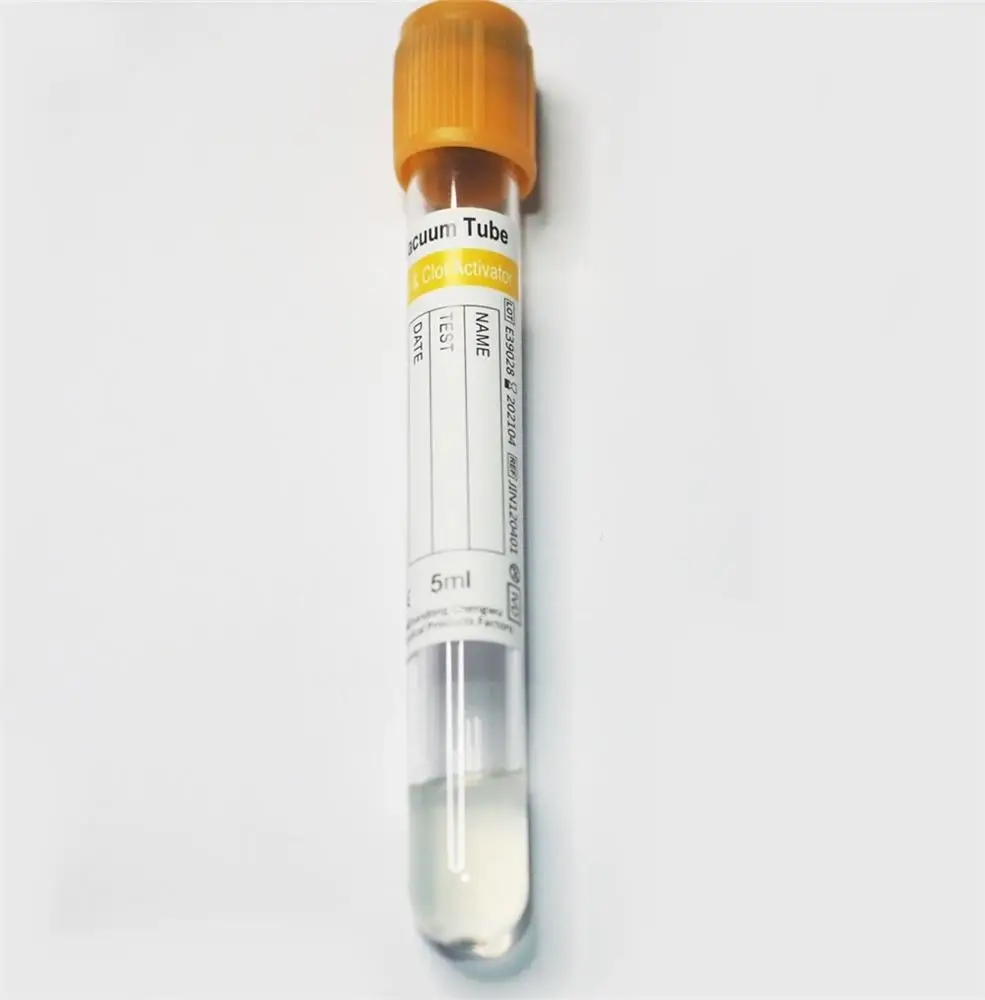 Yellow blood Serum collection tube