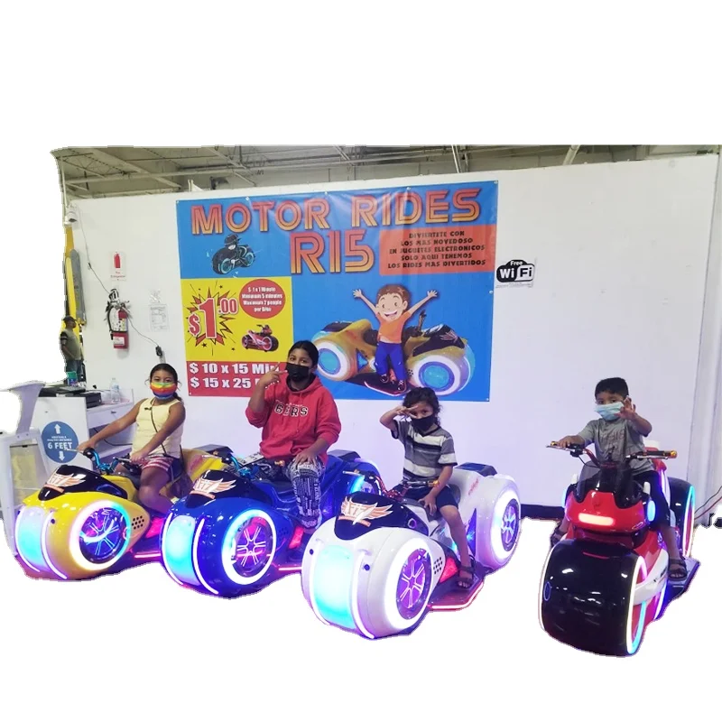 Haojile Wholesale Battery Kids Ride On Motorbike With Radar System For Amusement Park Shopping Mall