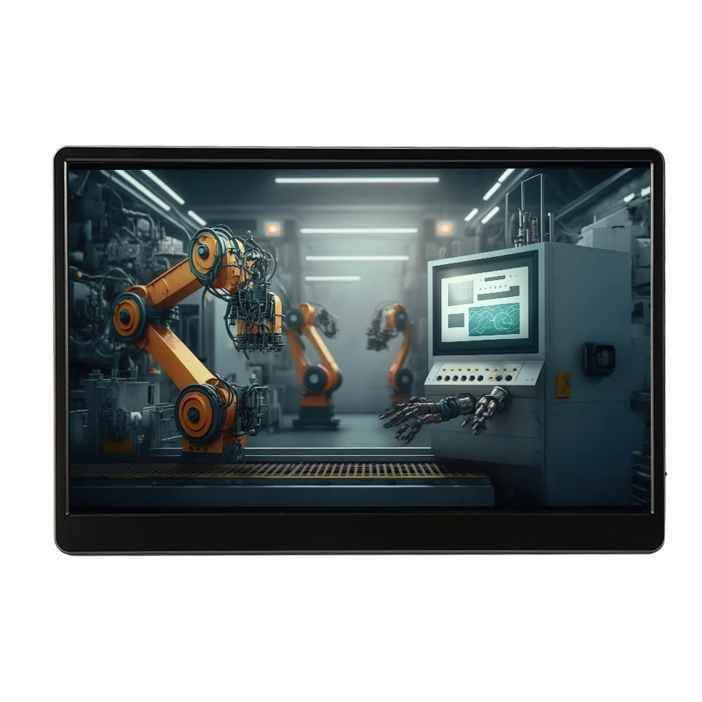 HD 1080P Wall Mountable Foldable LCD Portable Monitor 15.6 inch Type-C Port for Cell Phone PC Laptop Notebook Screen