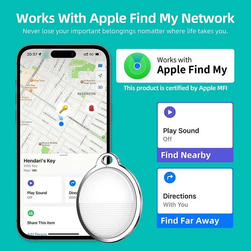 Universal anti-lost device alarm wallet key smart gps locator pet dog child tag tracker finder for apple