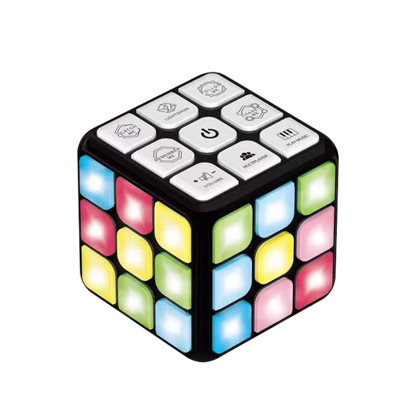 Electronic Breakthrough Puzzle Game Cube Memory Brain Training Toys Educational Flashing Musical Cube For Kids Adults