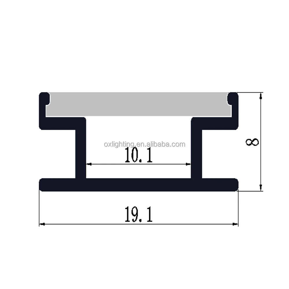 Slim Aluminium Profile 8mm 10mm Pcb Aluminium Flooring Profile 1m 2m 3m Aluminum Cabinet Profiles for Office Decoration