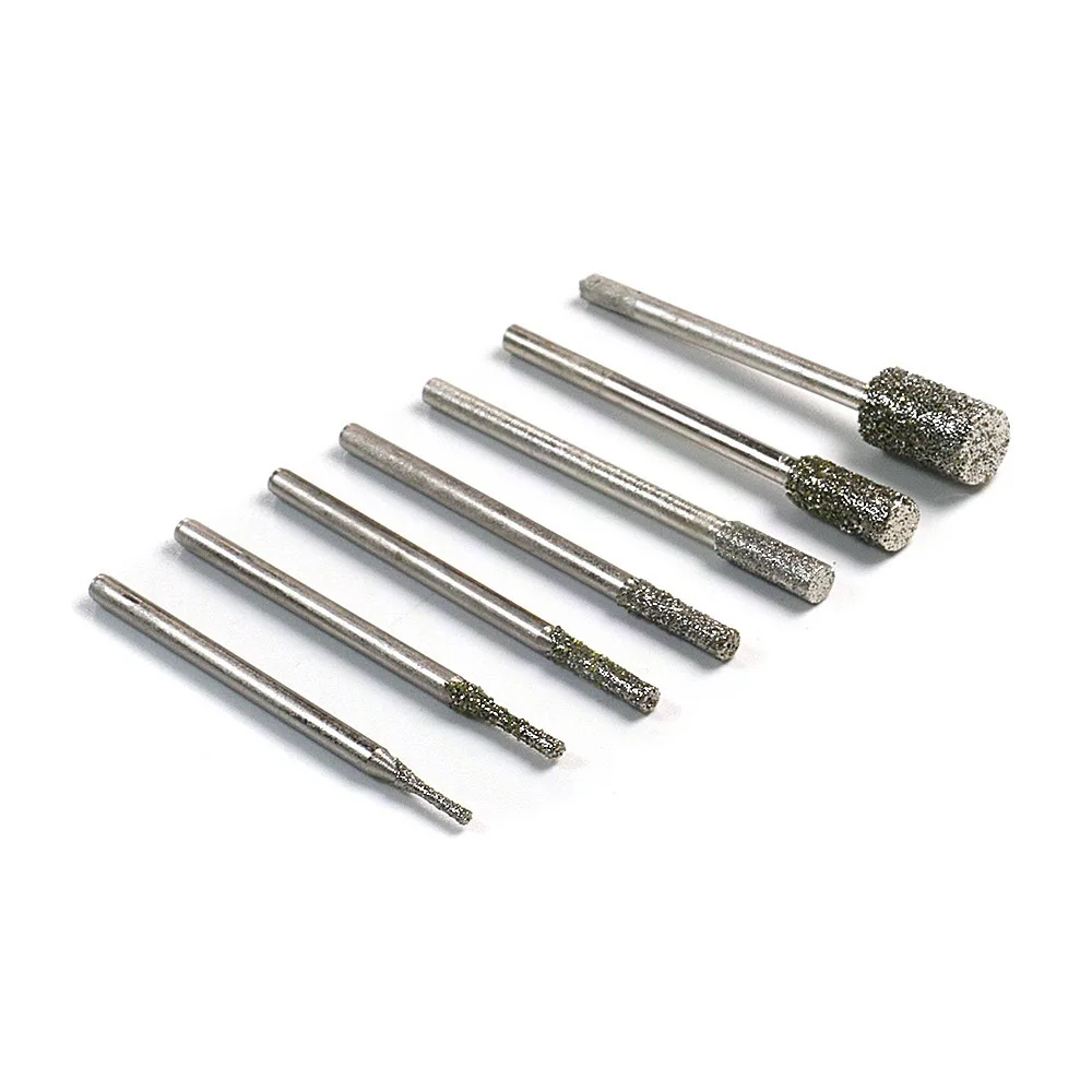 High quality Electroplated diamond round burr Cylindrical diamond grinding head for grinder