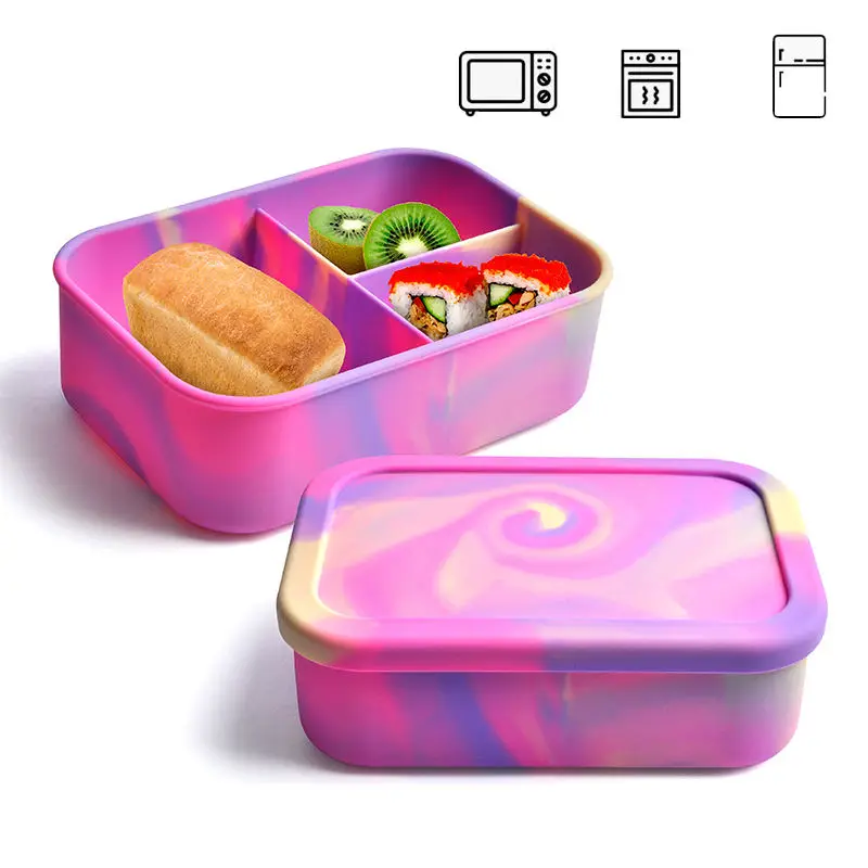 Оптовая продажа изготовленный на заказ bomite Bento Pour Enfants Caja De Para Ninos Fur Kawaii Bpa бесплатно силиконовый Ланч-бокс для детей