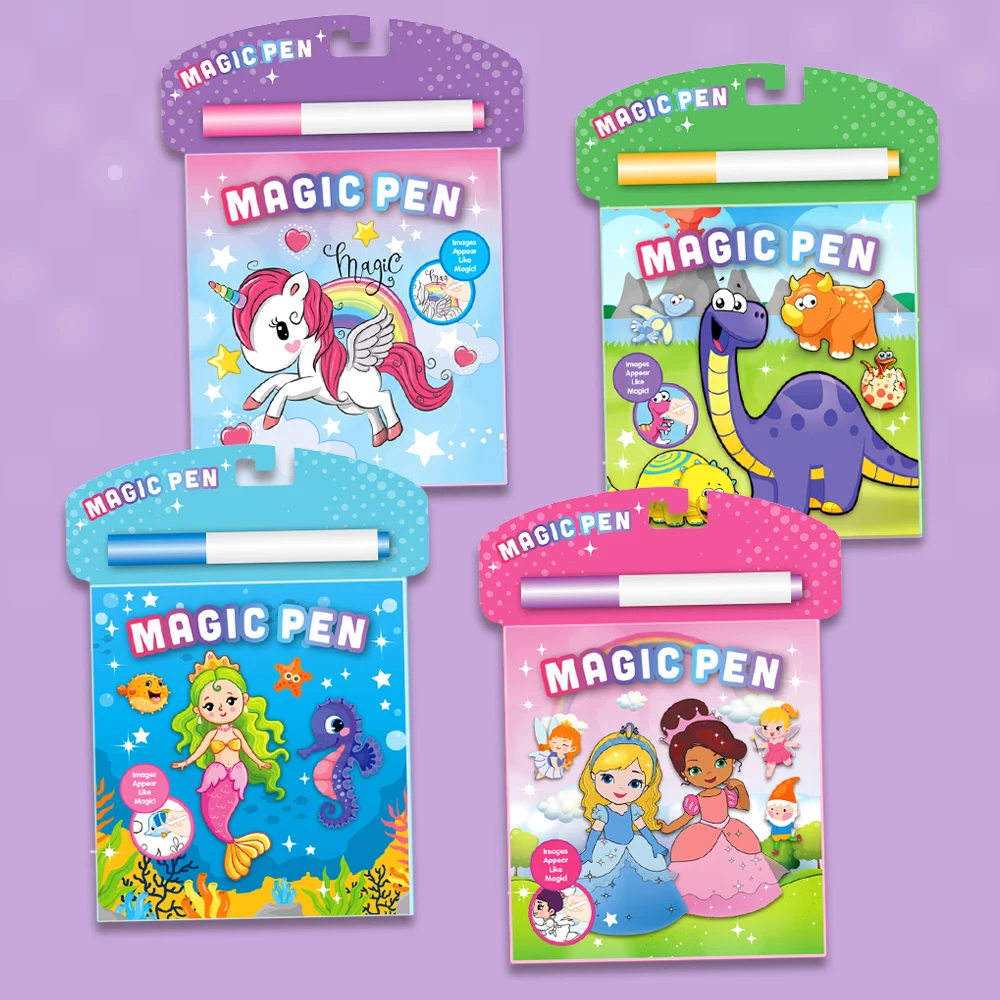 Best Selling Colorful Magic Book  with Dinosaur  for Children