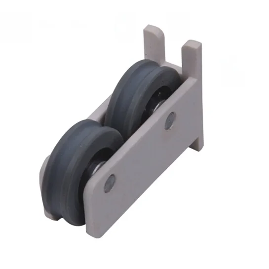 Window and Door Heavy Duty Metal Double Bearings Plastic Sliding Roller with Iron Bracket  (ML-DD005)