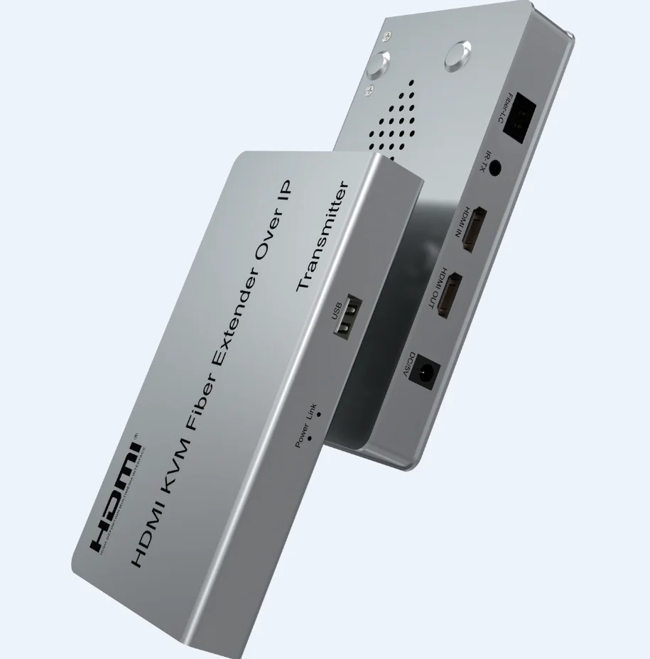 1080P 60Hz HDMI loop KVM Fiber Extender over IP support 20KM one to multipoint Metal Housing long distance extender