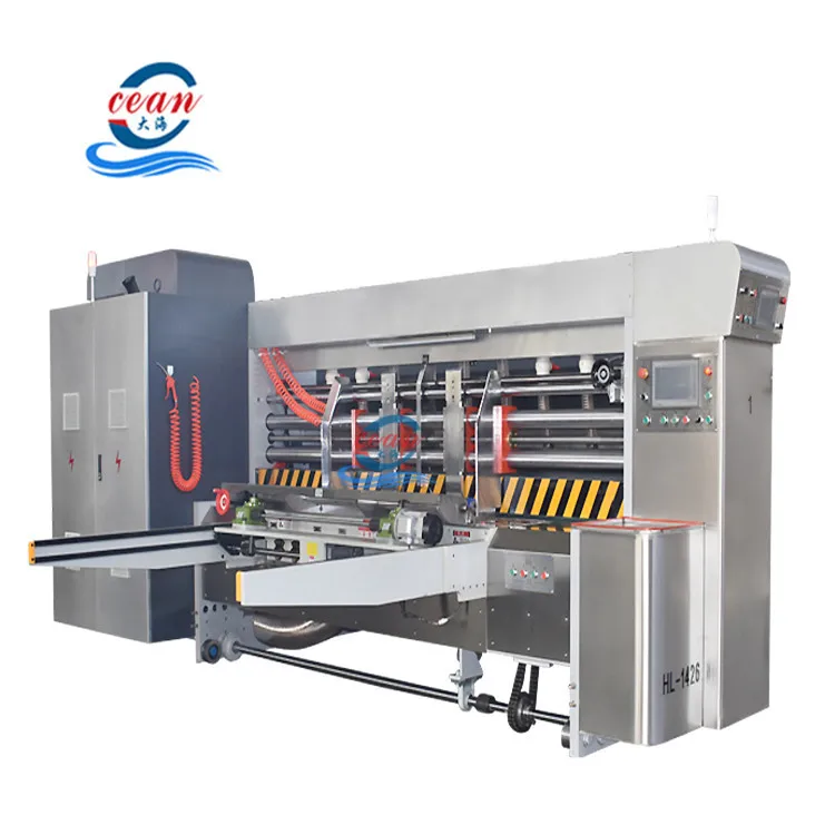 Corrugated Cardboard Carton Box Automatic Printing Slotting Die Cutting Machine