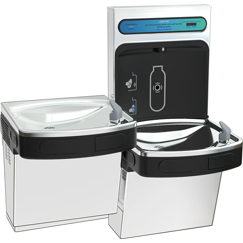 IUISON 2022 New arrival wholesale Stainless Steel Wall Mounted Bottle Filling Station Drinking Water Fountain Water Cooler