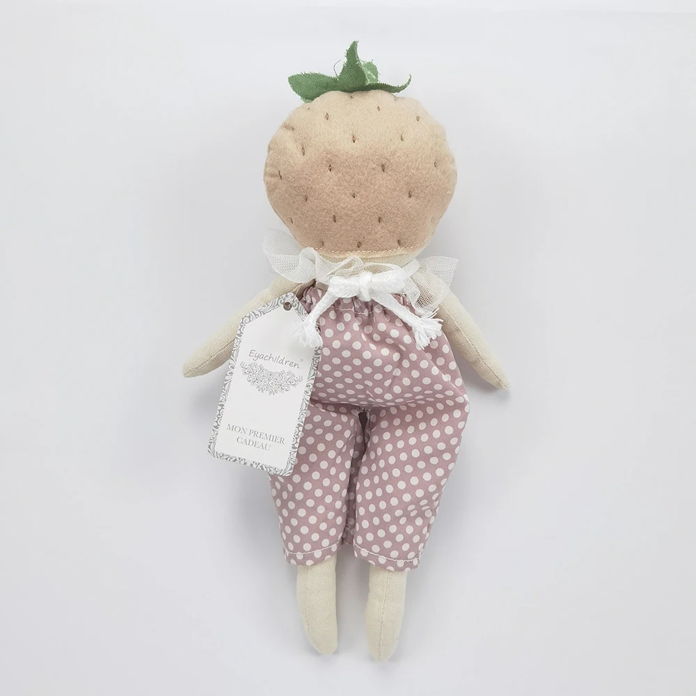 new Barbara doll cuddle toy kids comforter toy sweet strawberry girl doll sleeping mate angel fairy toy