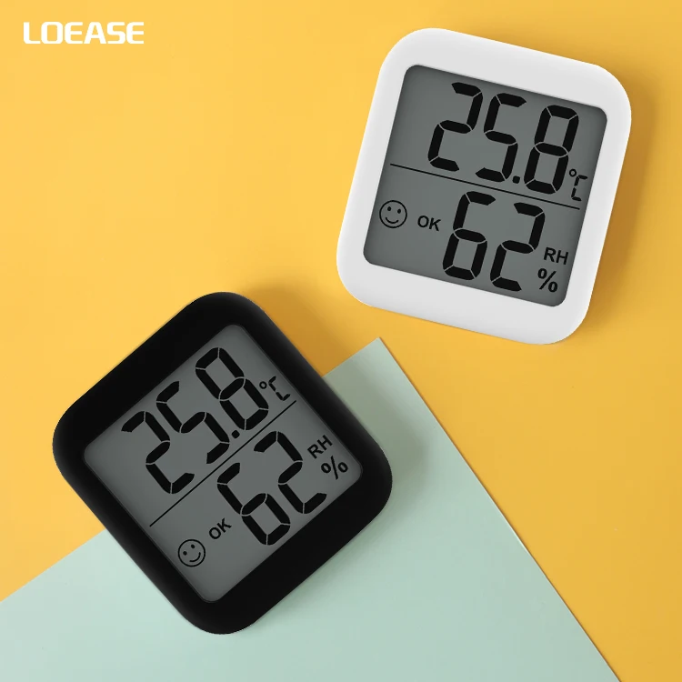 T17 Digital Hygrometer Thermometer Indoor and Outdoor with LCD Display ABS Material for Home Use