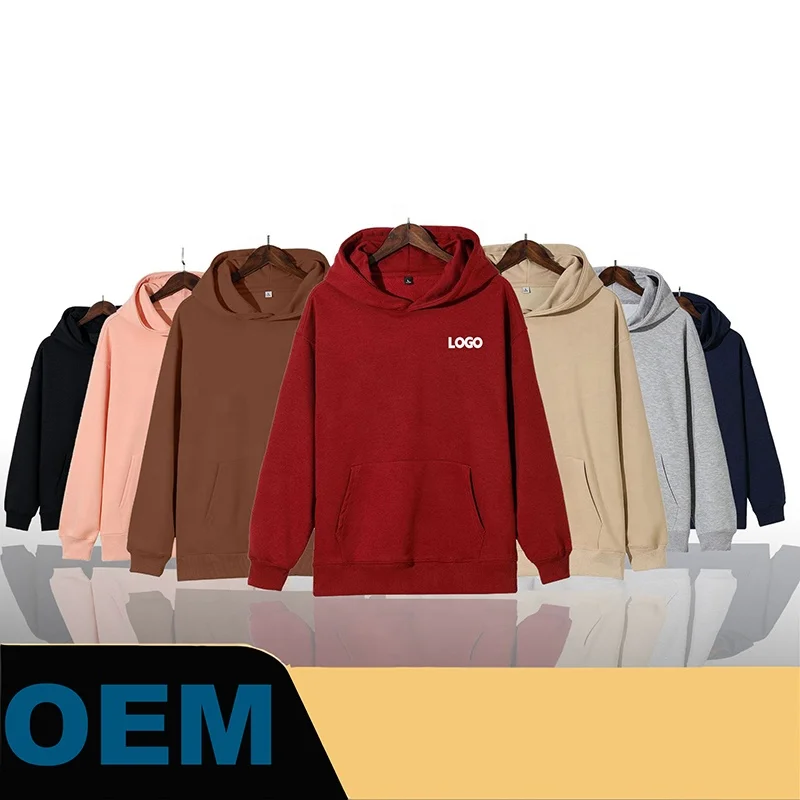 OEM DIY premium colorful unisex 300 GMS cotton polyester blend long sleeve autumn sweatshirt custom dgt printing design hoodie