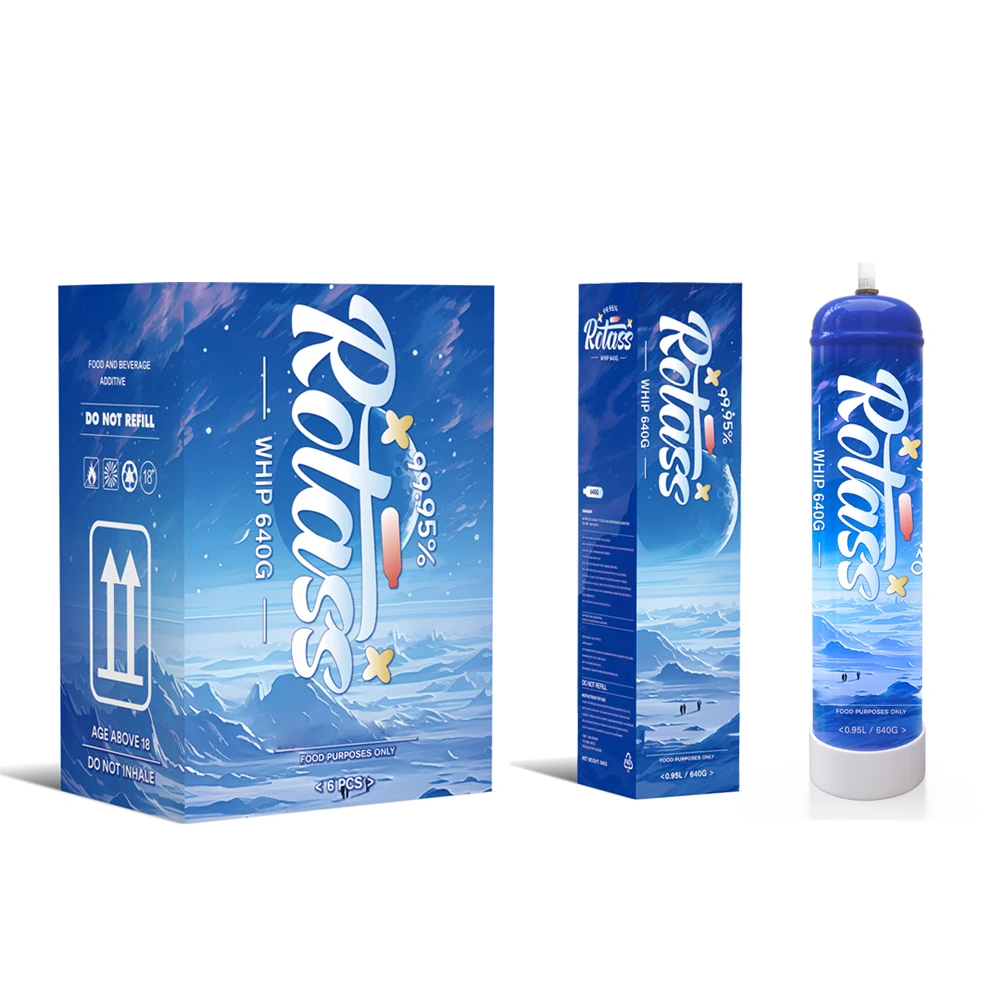 Одноразовые газовые баллоны Rotass 0 95 л зарядные устройства для крема 640 г индивидуальные этикетки и упаковка