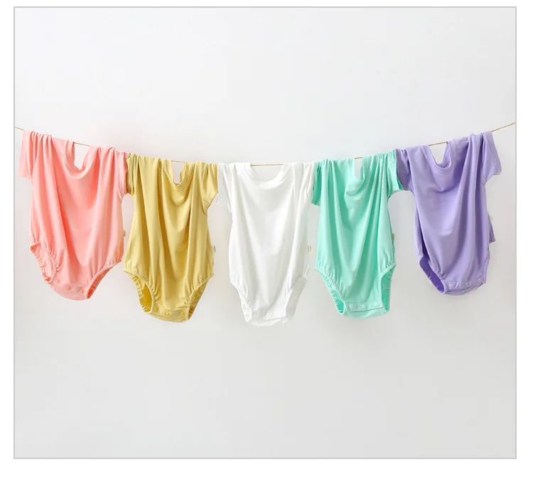 Wholesale Summer T-shirt Bubble Romper Custom Baby Bubble Monogram Cotton Baby Bubble Romper