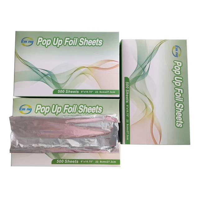 500 Sheets Aluminium Foil Pop Up Paper Used for Kitchen Food Packing Foil
