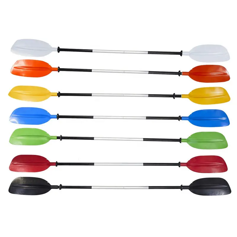 Wholesale OEM Custom High Quality Two Piece Combined Kayak Paddle Aluminum Shaft Fishing Adjustable PP Blade Canoe Paddle