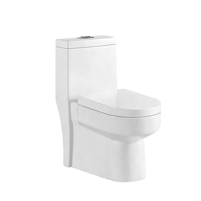 wholesale high quality bathroom white glazed ceramic upper pressing two-end type s-tarp p-trap one piece toilet for home