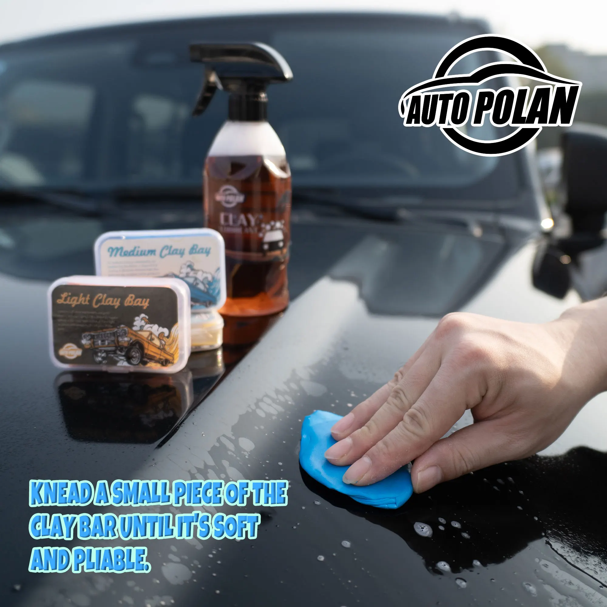 Original best Car clay bar wholesale pad 5 Pack 100g 180g  Premium Grade Clay Bars Auto Detailing Magic Clay Bar Kit