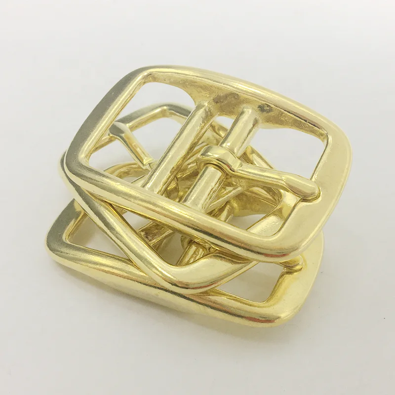 Carosung, логотип на заказ, твердые латунные пряжки, частные этикетки, пряжка для пятки, двойная Центральная балка, латунные пряжки 1 дюйм для ремня