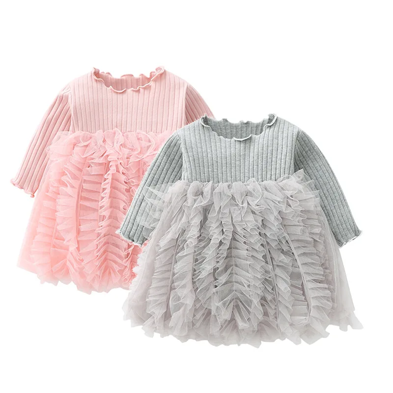 Tulle Sequin Satin Swing Princess Dresses 3 Months Baby-Party-Dress Baby White Dress Korean