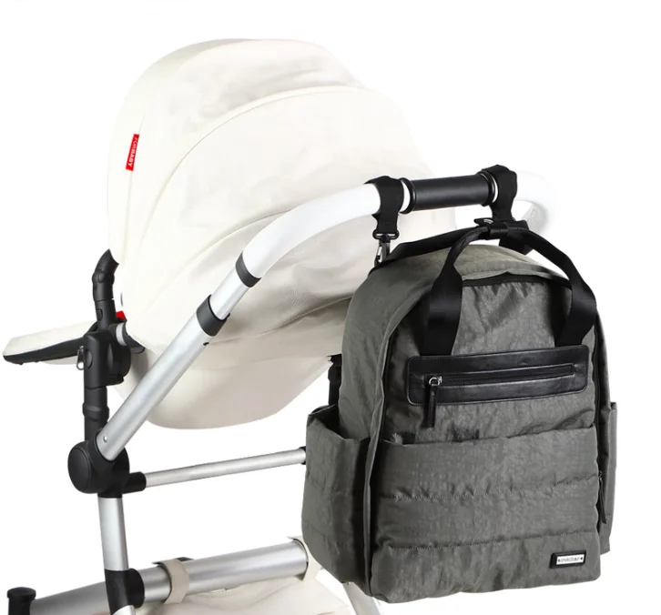 Custom OEM Logo Waterproof Insular Baby Diaper Bag Backpack With Changing Pad Mummy Travel Tote Bag