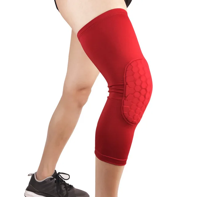 Wholesale Honeycomb Sport Knee Pads Long Compression Protective Knee Pads Knee Support Brace For Basketball Volleyball