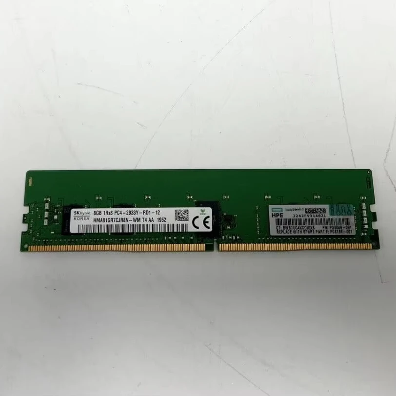 HPE 8GB (1x8GB) Single Rank x8 DDR4-2933 CAS-21-21-21 Registered Smart Memory Kit P00918-B21 for dl360 dl380 g10 server