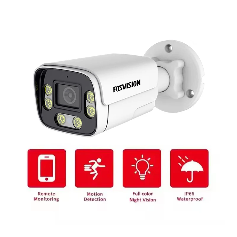 Fosvision новый продукт 4mp Ip Poe Nvr система камеры видеонаблюдения комплект 8 каналов домашняя безопасности CCTV двухстороннее аудио
