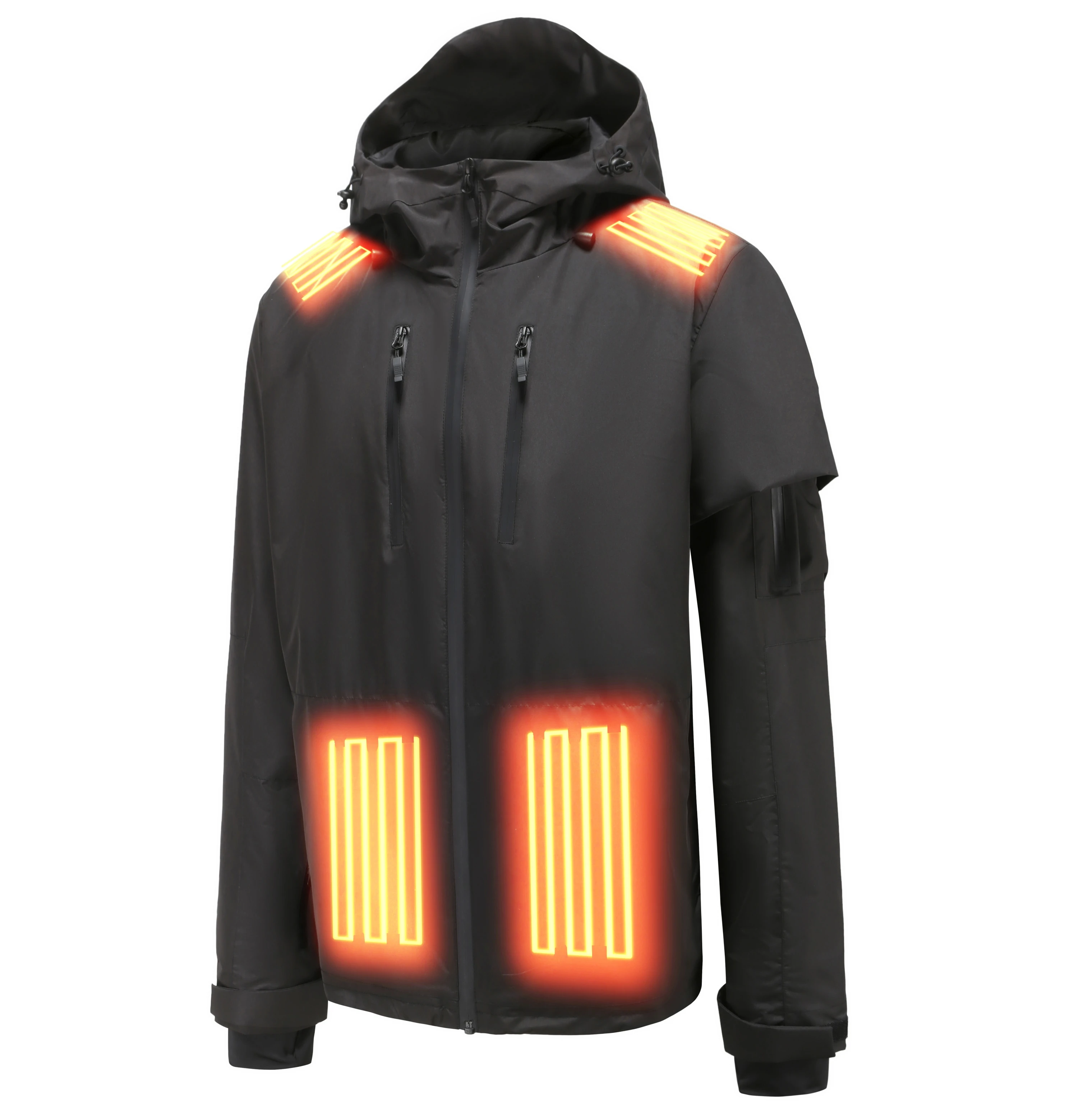 2023 Light Soft Shell Winter 5V 2A Battery Heated Mens Jacket Outdoor Rain Waterproof Hunting Down Jacket with Battery Pack