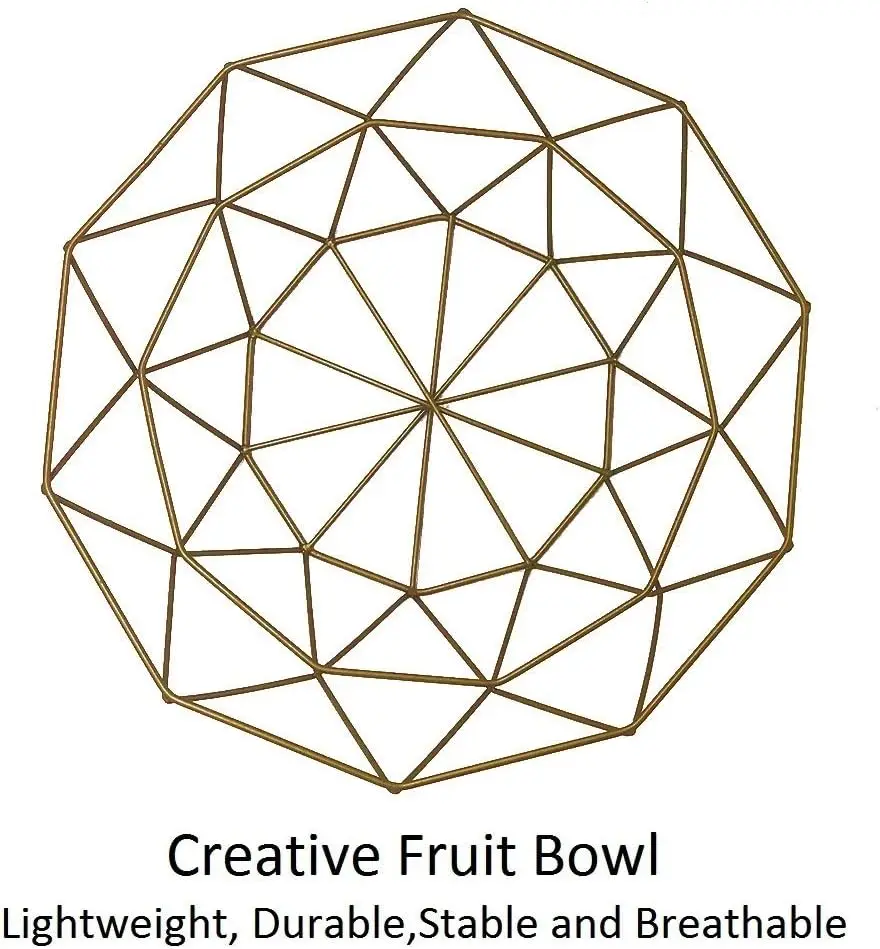 Fruit Bowl Metal Iron Art Wire Fruits Storage Basket for Kitchen Countertop Home Decor