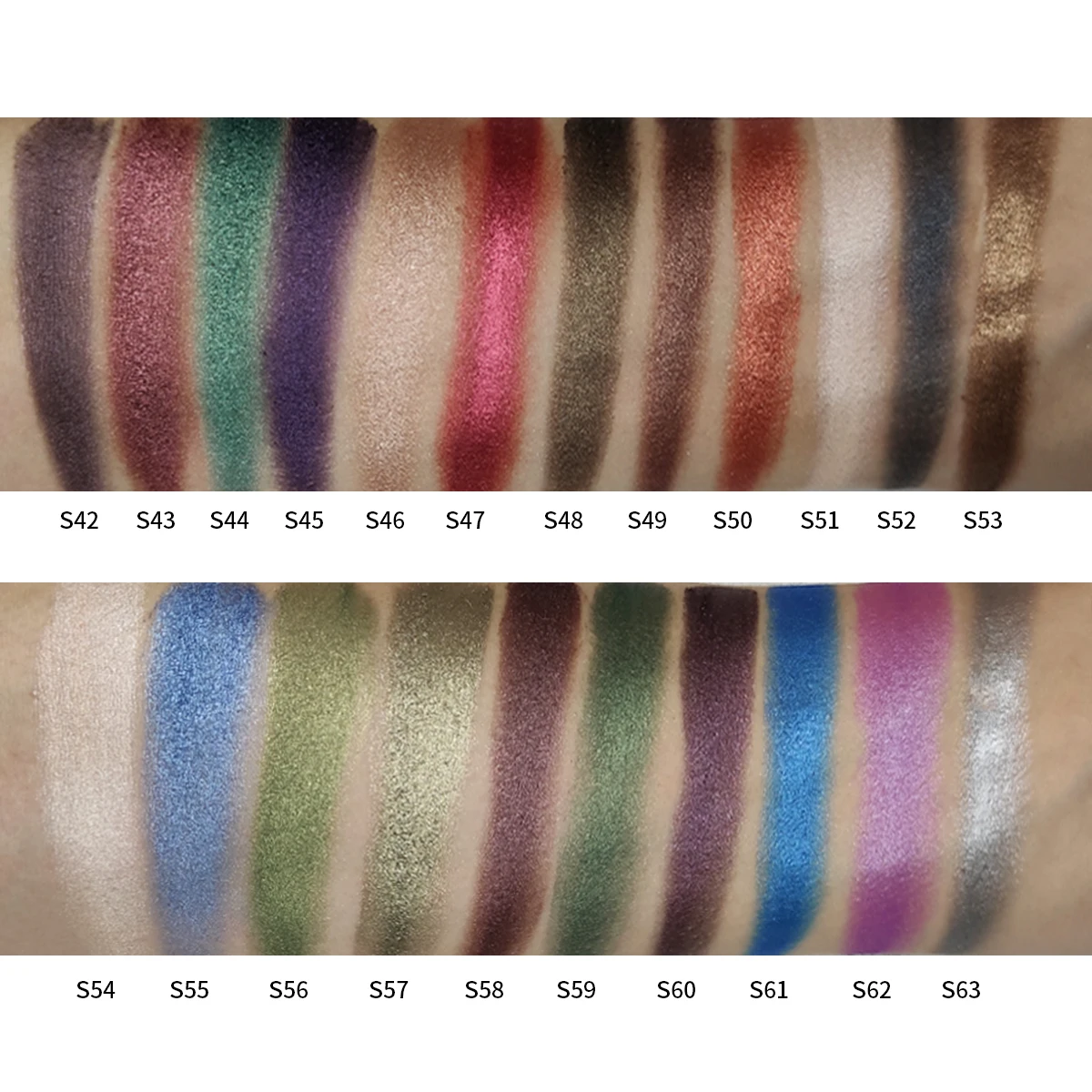 
77 colors pressed glitter eyeshadow palette private label eye shadow 