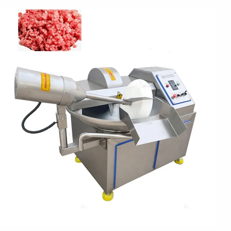 2024 Meat Bowl Chopper Cutter Vacuum Emulsify Pork Mixer Purple Cabbage Ham Pork Chopping Machine