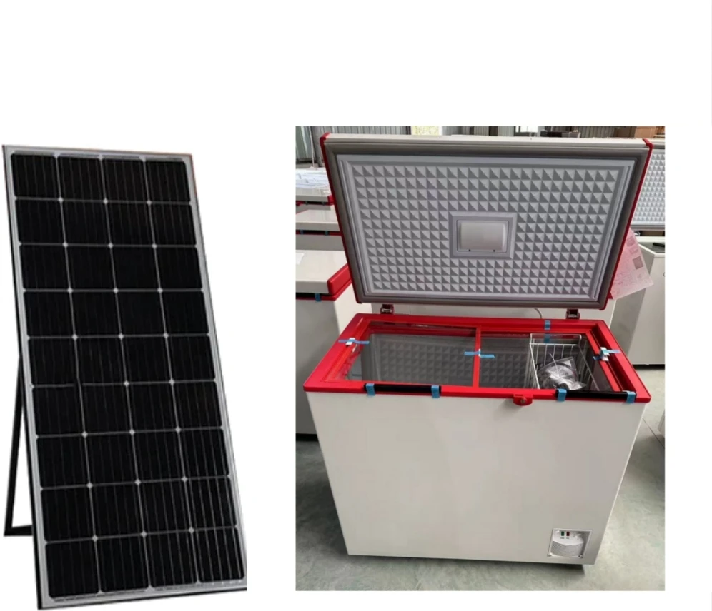 CKD solar freezer 208L 12V  AC/DC adapter battery digital temperature controller frozen food deep chest freezers