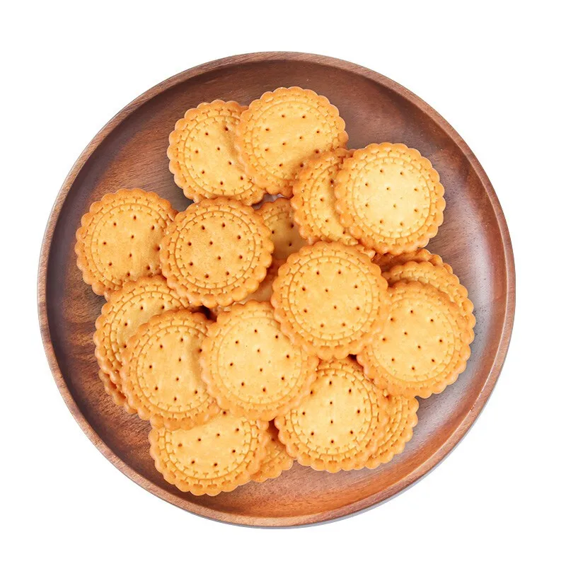 Factory hot sales soda crisp Japanese round cookies snack milk salt soda milk cookies