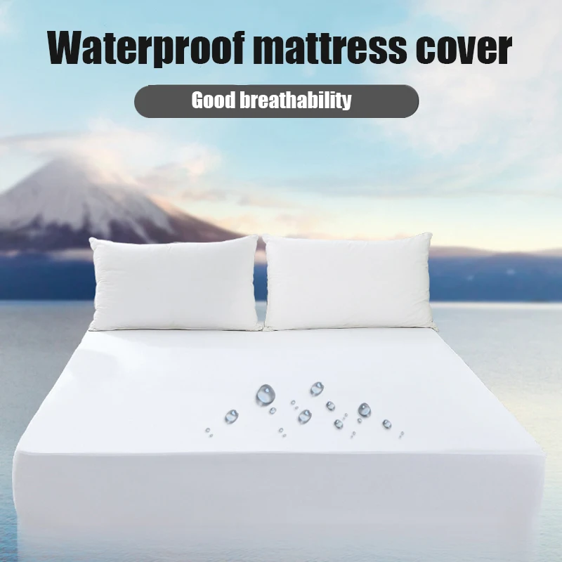 Водонепроницаемое покрывало для кровати пылезащитный противообрастающий Матрас протектор шлифовальный дышащий покрывало на матрас для кровати защита 160x200 см