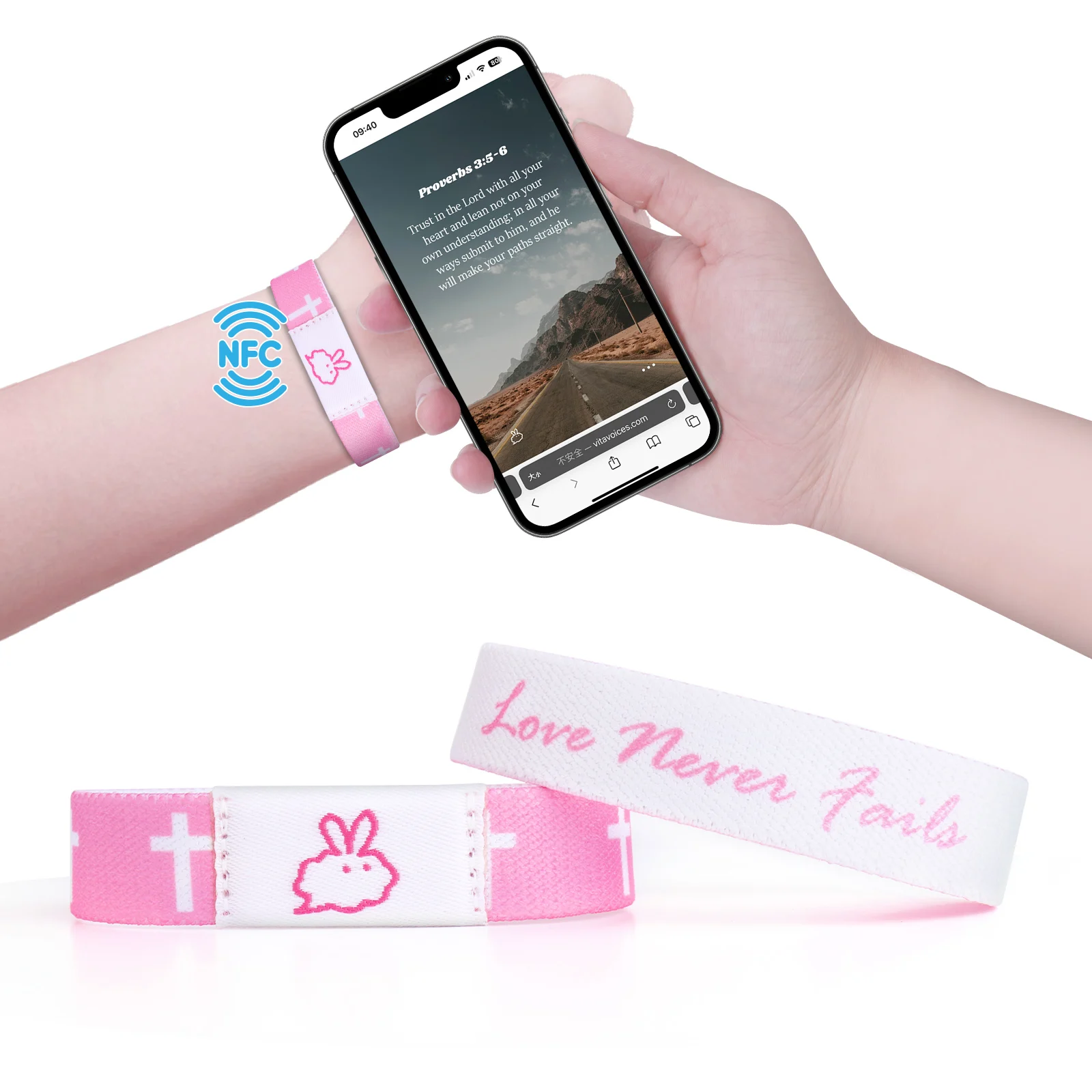 Iphone Arm Bands Fabric Love Never Fail Random Scripture Faith That Moves Mountains Wristbands Bracelets In Bulk With Verses